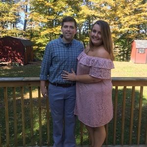 Pink lace off the shoulder dress dress. City Studio 3X